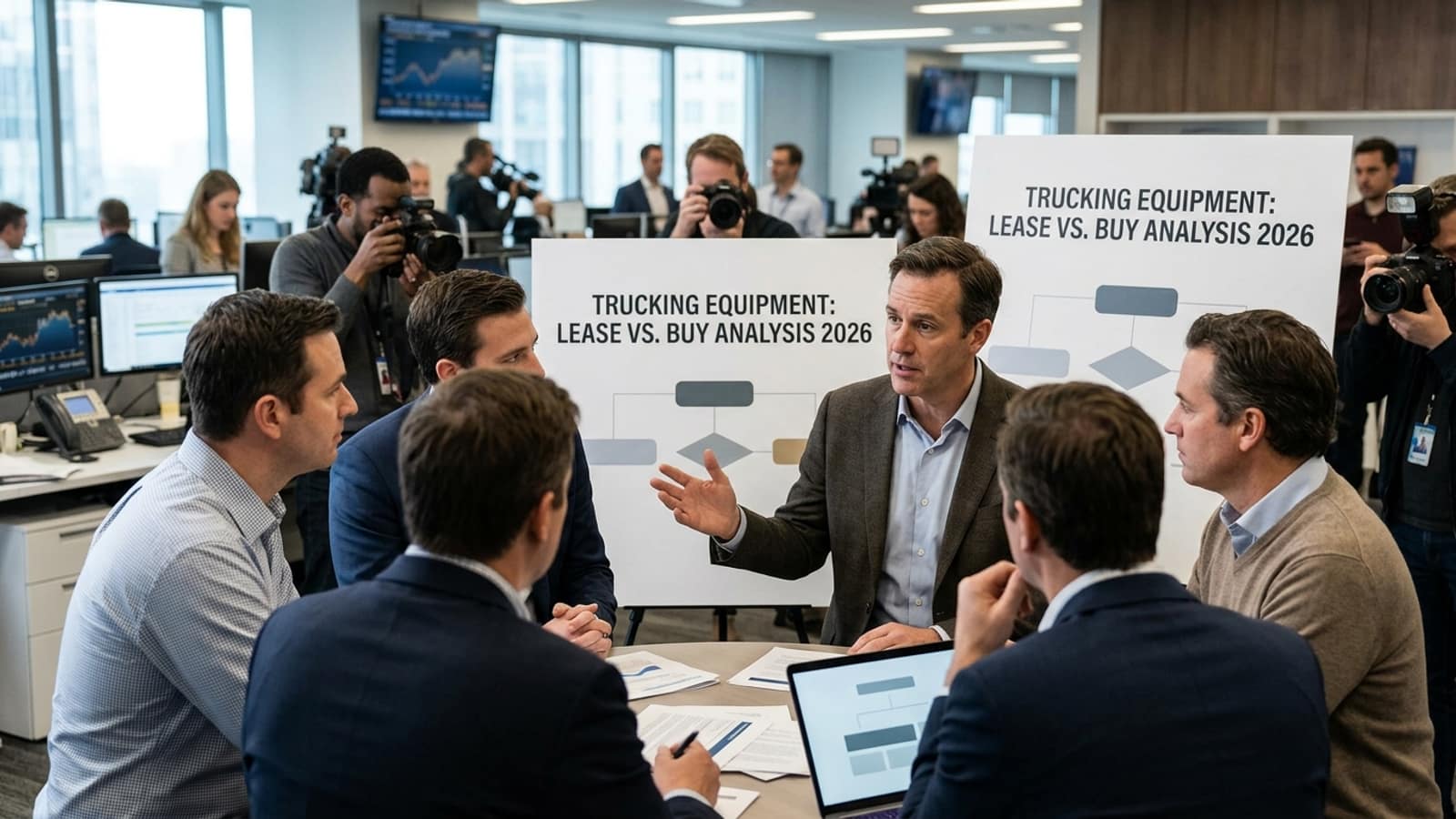 Illustration: Trucking Equipment: Lease vs. Buy Analysis 2026